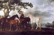 George Stubbs Mares and Foals in a Landscape USA oil painting artist